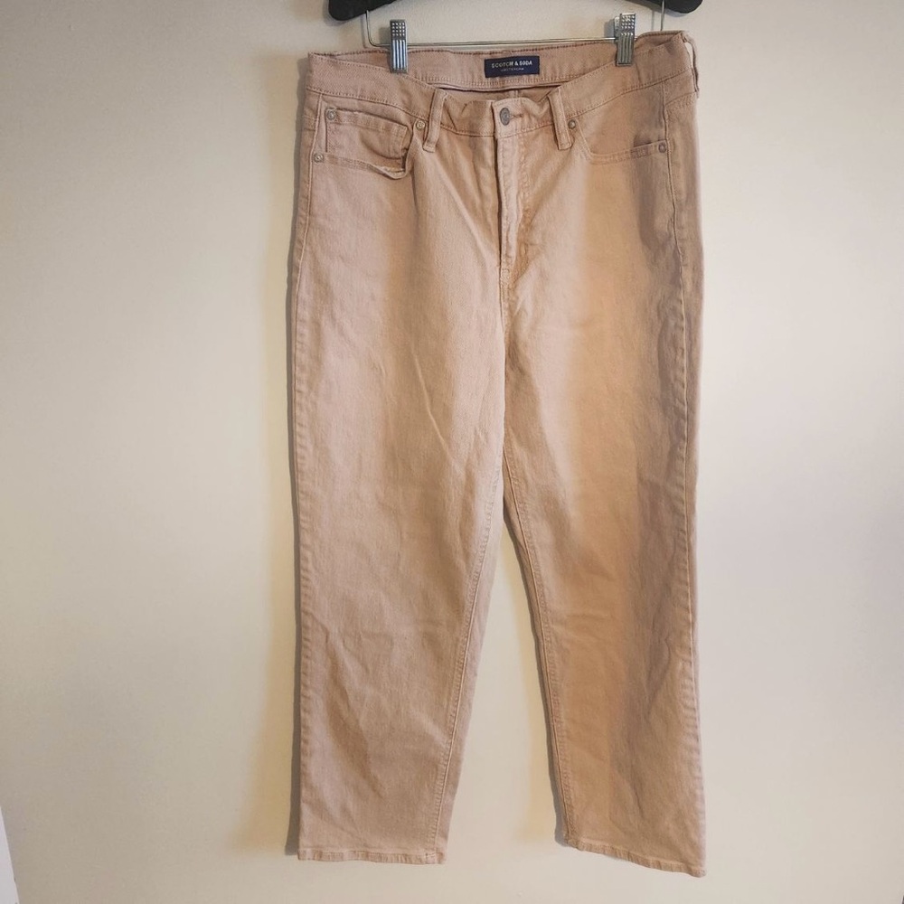 NWOT Scotch & Soda Pink High Rise Slim Jeans Straight Leg Jeans Women’s Size 12